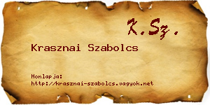 Krasznai Szabolcs névjegykártya